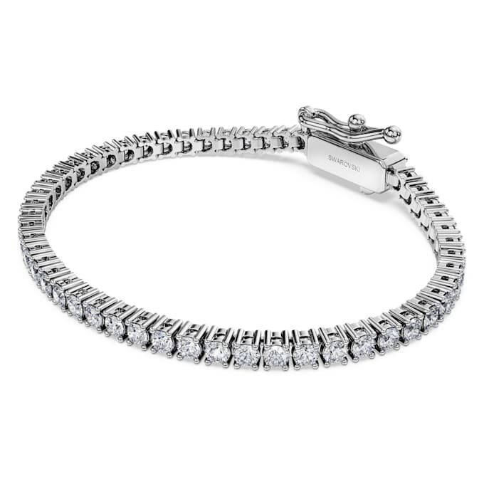 Eternity Tennis Bracelet Lab-Grown Diamonds 3 Ct Tw, Round Shape, 14K White Gold Eternity Tennis Bracelet Lab-Grown Diamonds 3 Ct Tw, Round Shape, 14K White Gold
