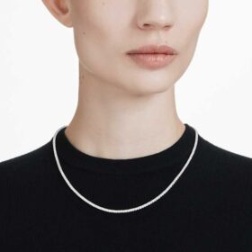 Eternity Tennis Necklace Lab-Grown Diamonds 7 Ct Tw, Round Shape, 14K White Gold Eternity Tennis Necklace Lab-Grown Diamonds 7 Ct Tw, Round Shape, 14K White Gold
