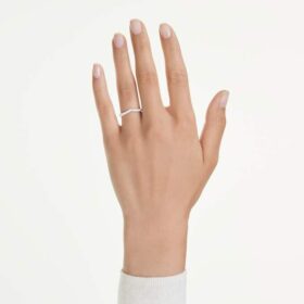 Eternity V Band Ring Lab-Grown Diamonds 0.25 Ct Tw, Round Shape, 14K White Gold Eternity V Band Ring Lab-Grown Diamonds 0.25 Ct Tw, Round Shape, 14K White Gold