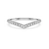 Eternity V Band Ring Lab-Grown Diamonds 0.25 Ct Tw, Round Shape, 14K White Gold Eternity V Band Ring Lab-Grown Diamonds 0.25 Ct Tw, Round Shape, 14K White Gold