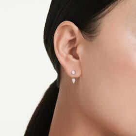 Galaxy Earring Jackets Lab-Grown Diamonds 0.82 Ct Tw, Mixed Shapes, Sterling Silver