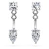Galaxy Earring Jackets Lab-Grown Diamonds 0.82 Ct Tw, Mixed Shapes, Sterling Silver Galaxy Earring Jackets Lab-Grown Diamonds 0.82 Ct Tw, Mixed Shapes, Sterling Silver