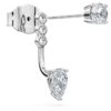 Galaxy Earring Jackets Lab-Grown Diamonds 0.82 Ct Tw, Mixed Shapes, Sterling Silver Galaxy Earring Jackets Lab-Grown Diamonds 0.82 Ct Tw, Mixed Shapes, Sterling Silver