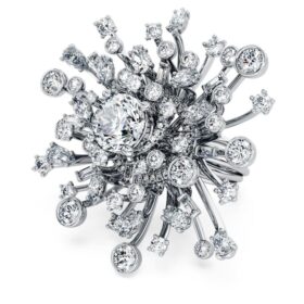 Galaxy Ring Lab-Grown Diamonds 9.5 Ct Tw, Mixed Shapes, 18K White Gold Galaxy Ring Lab-Grown Diamonds 9.5 Ct Tw, Mixed Shapes, 18K White Gold