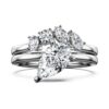Galaxy Ring Set (2), Lab-Grown Diamonds 1.4 Ct Tw, Pear Shape, 14K White Gold