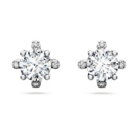 Galaxy Stud Earrings Lab-Grown Diamonds 2.1 Ct Tw, Round Shape, 14K White Gold