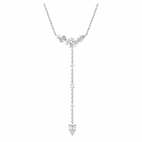 Galaxy Y Necklace Lab-Grown Diamonds, 0.7 Ct Tw, Mixed Shapes, Sterling Silver