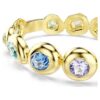 Gema Bangle Mixed Cuts, Multicolored, Gold-Tone Plated