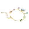 Gema Bracelet Mixed Cuts, Dangling Crystals, Multicolored, Gold-Tone Plated Gema Bracelet Mixed Cuts, Dangling Crystals, Multicolored, Gold-Tone Plated
