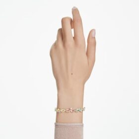 Gema Bracelet Mixed Cuts, Multicolored, Gold-Tone Plated