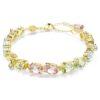 Gema Bracelet Mixed Cuts, Multicolored, Gold-Tone Plated Gema Bracelet Mixed Cuts, Multicolored, Gold-Tone Plated
