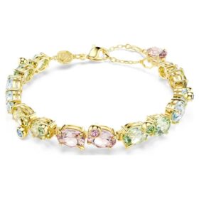 Gema Bracelet Mixed Cuts, Multicolored, Gold-Tone Plated