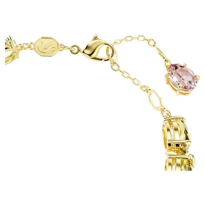 Gema Bracelet Mixed Cuts, Multicolored, Gold-Tone Plated Gema Bracelet Mixed Cuts, Multicolored, Gold-Tone Plated