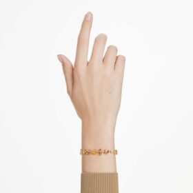 Gema Bracelet Mixed Cuts, Yellow, Gold-Tone Plated