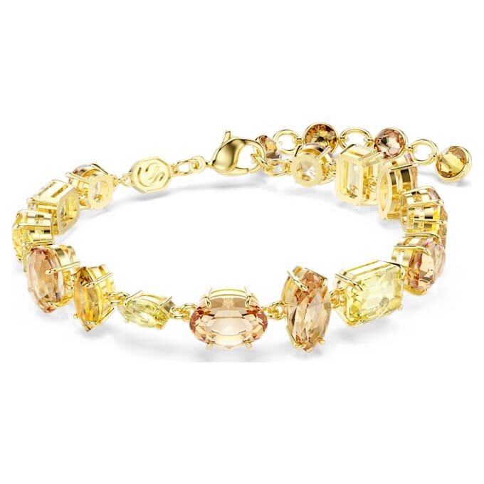 Gema Bracelet Mixed Cuts, Yellow, Gold-Tone Plated Gema Bracelet Mixed Cuts, Yellow, Gold-Tone Plated