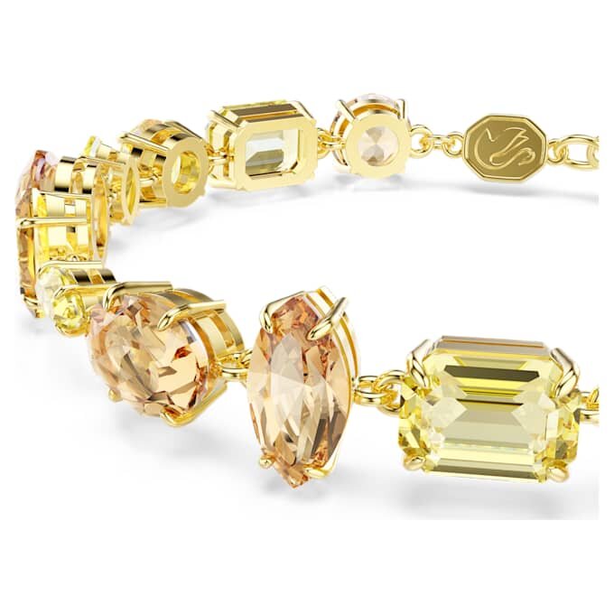 Gema Bracelet Mixed Cuts, Yellow, Gold-Tone Plated Gema Bracelet Mixed Cuts, Yellow, Gold-Tone Plated