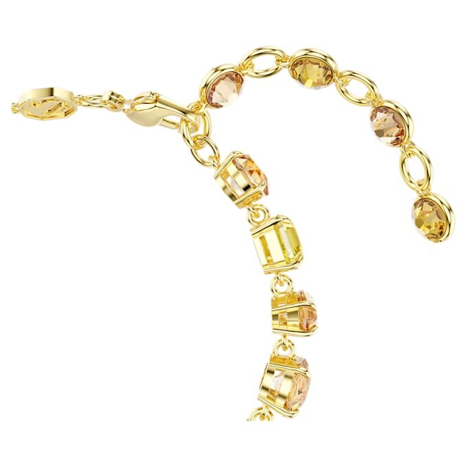 Gema Bracelet Mixed Cuts, Yellow, Gold-Tone Plated Gema Bracelet Mixed Cuts, Yellow, Gold-Tone Plated