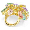 Gema Cocktail Ring Mixed Cuts, Multicolored, Gold-Tone Plated Gema Cocktail Ring Mixed Cuts, Multicolored, Gold-Tone Plated