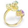 Gema Cocktail Ring Mixed Cuts, Multicolored, Gold-Tone Plated Gema Cocktail Ring Mixed Cuts, Multicolored, Gold-Tone Plated