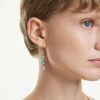Gema Drop Earrings Asymmetrical Design, Mixed Cuts, Multicolored, Gold-Tone Plated Gema Drop Earrings Asymmetrical Design, Mixed Cuts, Multicolored, Gold-Tone Plated