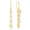 Gema Drop Earrings Asymmetrical Design, Mixed Cuts, Pink, Gold-Tone Plated Gema Drop Earrings Asymmetrical Design, Mixed Cuts, Pink, Gold-Tone Plated