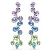 Gema Drop Earrings Mixed Cuts, Chandelier, Long, Multicolored, Gold-Tone Plated Gema Drop Earrings Mixed Cuts, Chandelier, Long, Multicolored, Gold-Tone Plated