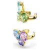Gema Ear Cuffs Asymmetrical Design, Mixed Cuts, Multicolored, Gold-Tone Plated Gema Ear Cuffs Asymmetrical Design, Mixed Cuts, Multicolored, Gold-Tone Plated