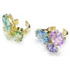 Gema Ear Cuffs Asymmetrical Design, Mixed Cuts, Multicolored, Gold-Tone Plated Gema Ear Cuffs Asymmetrical Design, Mixed Cuts, Multicolored, Gold-Tone Plated