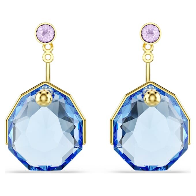 Gema Earring Jackets Blue, Gold-Tone Plated Gema Earring Jackets Blue, Gold-Tone Plated