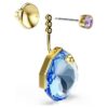 Gema Earring Jackets Blue, Gold-Tone Plated Gema Earring Jackets Blue, Gold-Tone Plated