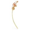 Gema Hair Clip Crystal Pearl, Mixed Cuts, Flower, Pink, Gold-Tone Plated Gema Hair Clip Crystal Pearl, Mixed Cuts, Flower, Pink, Gold-Tone Plated