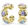 Gema Hoop Earrings Mixed Cuts, Multicolored, Gold-Tone Plated Gema Hoop Earrings Mixed Cuts, Multicolored, Gold-Tone Plated