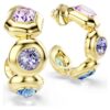 Gema Hoop Earrings Mixed Cuts, Multicolored, Gold-Tone Plated Gema Hoop Earrings Mixed Cuts, Multicolored, Gold-Tone Plated