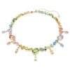 Gema Necklace Mixed Cuts, Dangling Crystals, Multicolored, Gold-Tone Plated