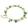 Gema Necklace Mixed Cuts, Green, Gold-Tone Plated Gema Necklace Mixed Cuts, Green, Gold-Tone Plated