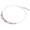 Gema Necklace Mixed Cuts, Multicolored, Rhodium Plated Gema Necklace Mixed Cuts, Multicolored, Rhodium Plated