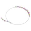 Gema Necklace Mixed Cuts, Multicolored, Rhodium Plated Gema Necklace Mixed Cuts, Multicolored, Rhodium Plated