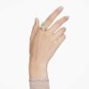 Gema Open Ring Mixed Cuts, Multicolored, Gold-Tone Plated Gema Open Ring Mixed Cuts, Multicolored, Gold-Tone Plated