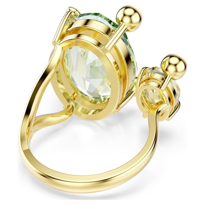Gema Open Ring Mixed Cuts, Multicolored, Gold-Tone Plated Gema Open Ring Mixed Cuts, Multicolored, Gold-Tone Plated