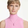 Gema Pendant Mixed Cuts, Pink, Rhodium Plated