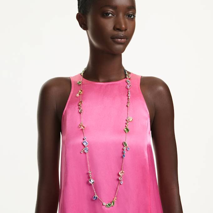 Gema Strandage Mixed Cuts, Multicolored, Gold-Tone Plated Gema Strandage Mixed Cuts, Multicolored, Gold-Tone Plated