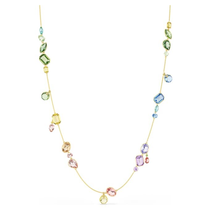 Gema Strandage Mixed Cuts, Multicolored, Gold-Tone Plated Gema Strandage Mixed Cuts, Multicolored, Gold-Tone Plated
