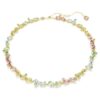 Gema Tennis Necklace Mixed Cuts, Multicolored, Gold-Tone Plated Gema Tennis Necklace Mixed Cuts, Multicolored, Gold-Tone Plated