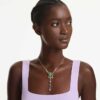 Gema Y Necklace Mixed Cuts, Multicolored, Gold-Tone Plated