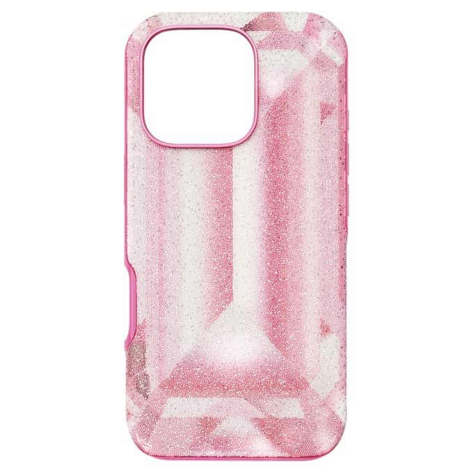 High Smartphone Case Crystal Print Motif, Iphone® 16 Pro, Pink High Smartphone Case Crystal Print Motif, Iphone® 16 Pro, Pink