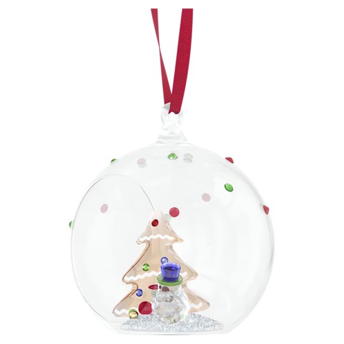 Holiday Cheers Tree and Snowman Ball Ornament Holiday Cheers Tree and Snowman Ball Ornament