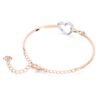 Hyperbola Bangle Infinity and Heart, White, Mixed Metal Finish Hyperbola Bangle Infinity and Heart, White, Mixed Metal Finish