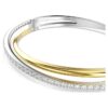 Hyperbola Bangle Round Cut, White, Mixed Metal Finish Hyperbola Bangle Round Cut, White, Mixed Metal Finish