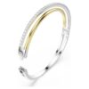 Hyperbola Bangle Round Cut, White, Mixed Metal Finish Hyperbola Bangle Round Cut, White, Mixed Metal Finish