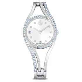 Hyperbola Bangle Watch Swiss Made, Metal Bracelet, Blue, Stainless Steel